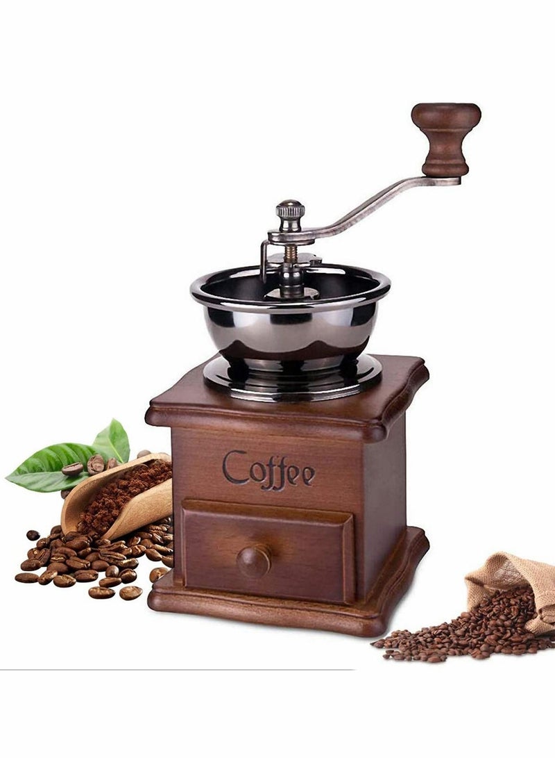 NIBEMINENT Coffee Grinders Manual Bean Grinder Adjustable Coarseness Ceramic Mill Hand Held Multifunction Smash Machine Compact Crank For Home, Office & Travelling - Image 1