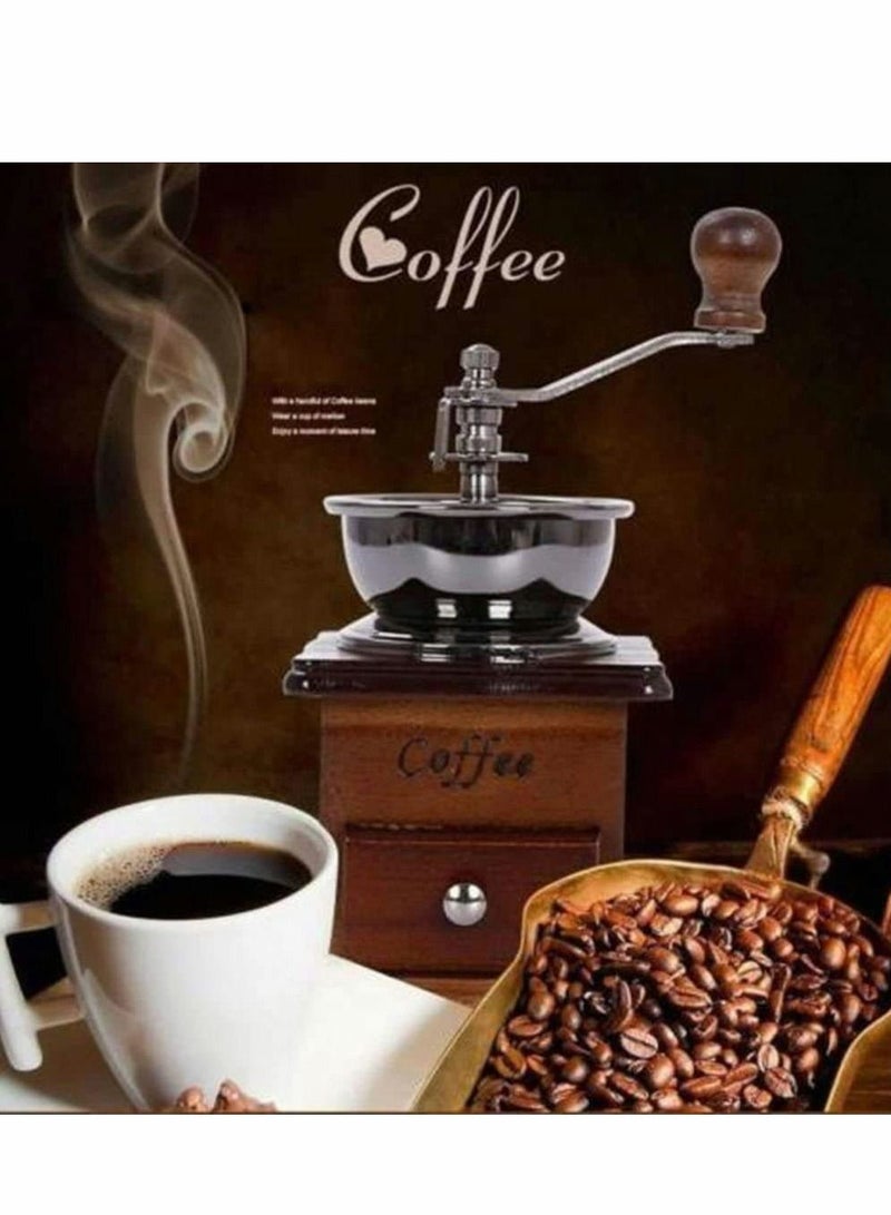 NIBEMINENT Coffee Grinders Manual Bean Grinder Adjustable Coarseness Ceramic Mill Hand Held Multifunction Smash Machine Compact Crank For Home, Office & Travelling - Image 4