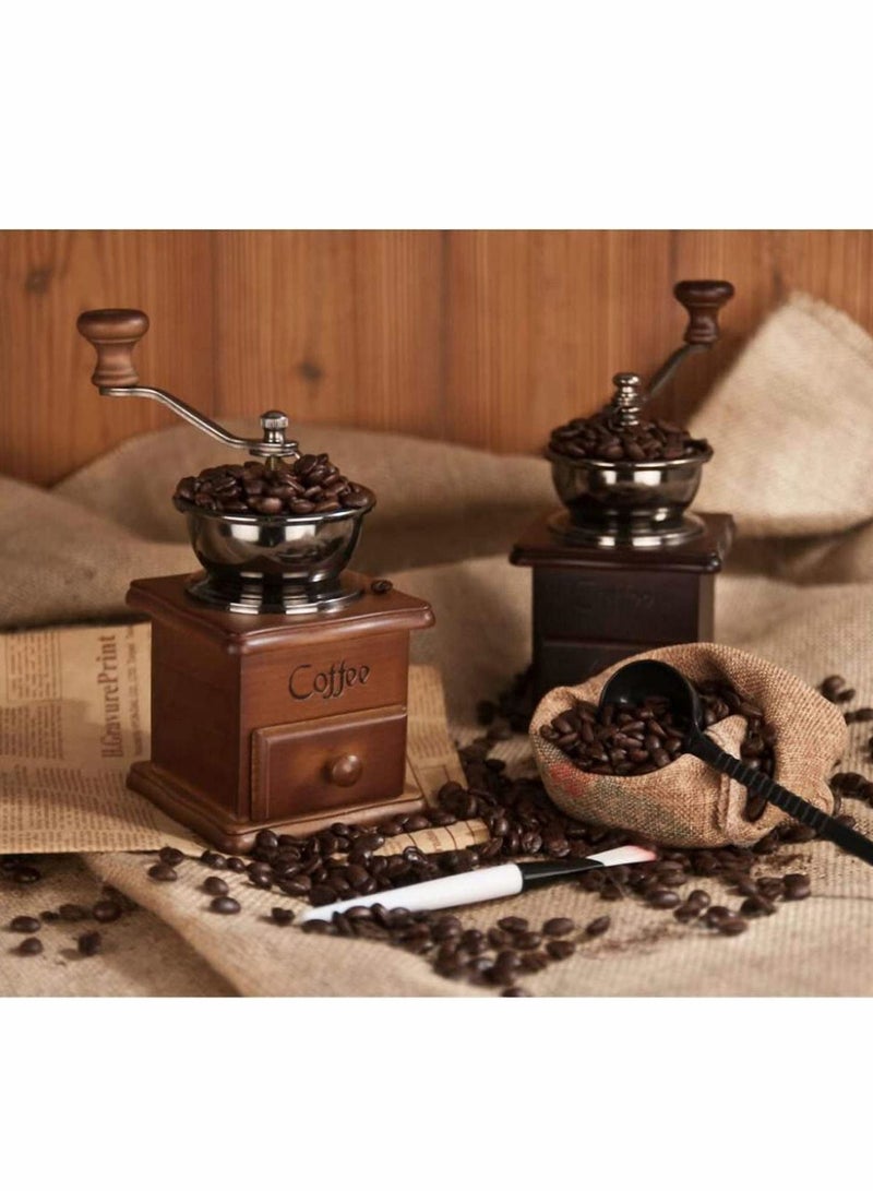 NIBEMINENT Coffee Grinders Manual Bean Grinder Adjustable Coarseness Ceramic Mill Hand Held Multifunction Smash Machine Compact Crank For Home, Office & Travelling - Image 2