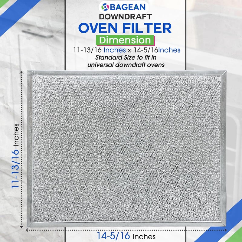 Bagean استبدال فلتر موقد داون درافت لفلتر 707929 من جين إير - شاشة دهون لموقد 14” × 11.4” - تناسب فلتر موقد جين إير وتمنع دخول الدهون إلى الفرن (عبوة 2) - Image 3