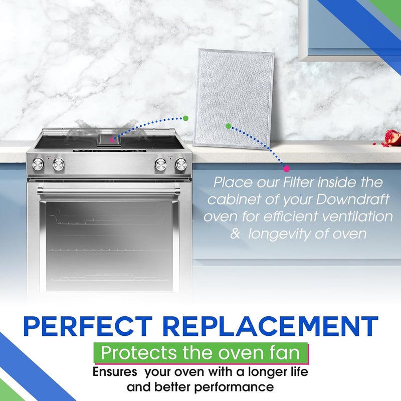 Bagean استبدال فلتر موقد داون درافت لفلتر 707929 من جين إير - شاشة دهون لموقد 14” × 11.4” - تناسب فلتر موقد جين إير وتمنع دخول الدهون إلى الفرن (عبوة 2) - Image 4