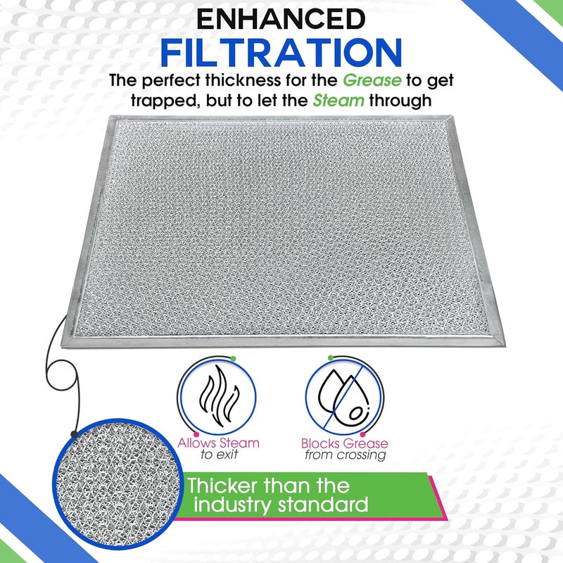 Bagean استبدال فلتر موقد داون درافت لفلتر 707929 من جين إير - شاشة دهون لموقد 14” × 11.4” - تناسب فلتر موقد جين إير وتمنع دخول الدهون إلى الفرن (عبوة 2) - Image 2