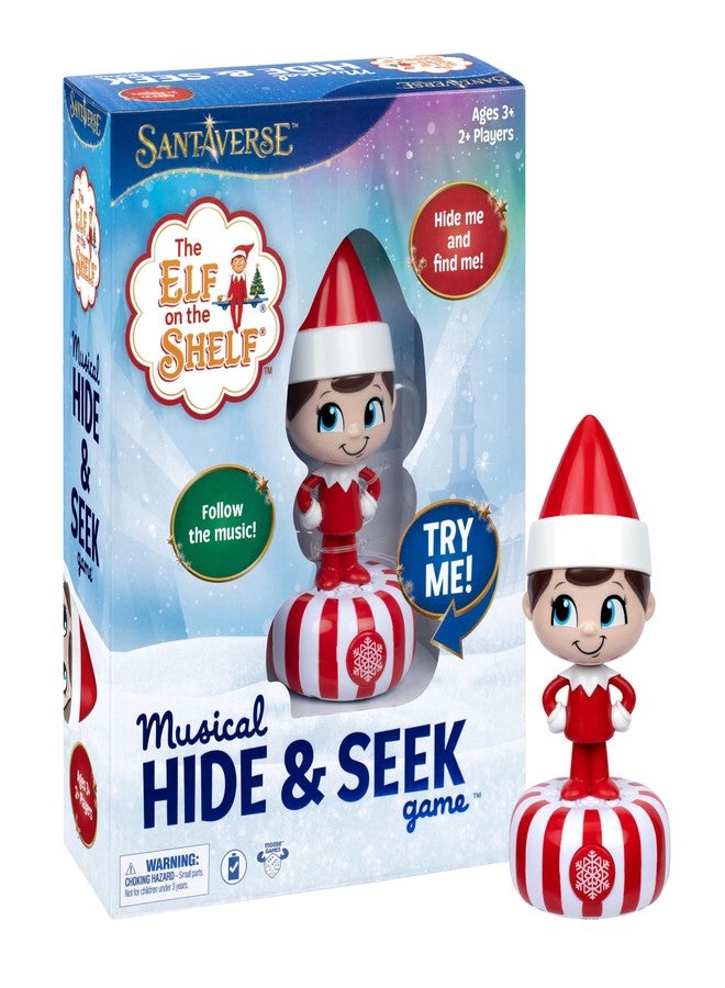MOOSE The Elf On The Shelf Musical Hide & Seek Game, Hide The Electronic Scout Figure, The Elf Plays Music & Sounds Every Few Seconds To Help Kids Find Him, When Found, Kids Can Celebrate As He Plays Music - Image 1