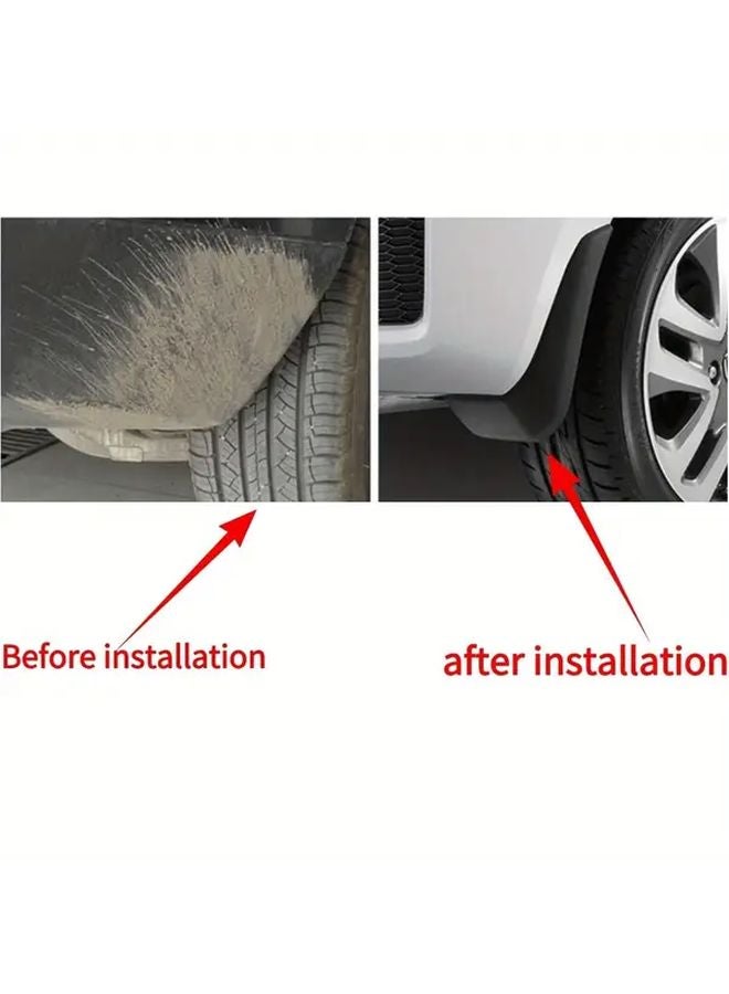 4Pcs Black Mud Flaps For Chery Jetour X70PLUS 2021 2025 Durable PP Scratch Resistant - Image 5