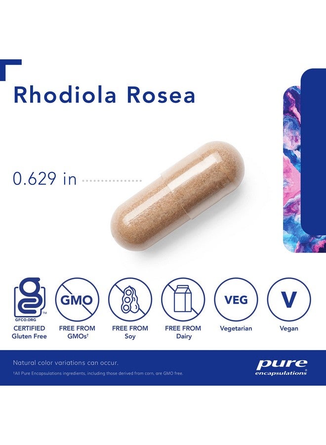 Pure Encapsulations Rhodiola Rosea - for Occasional Stress, Endurance & Fatigue Relief* - with Adaptogens - Gluten Free & Vegan - 90 Capsules - Image 2