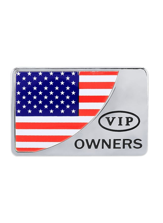 NIBEMINENT USA Flag Rectangle Shape VIP Metal Decorative Sticker - Image 1