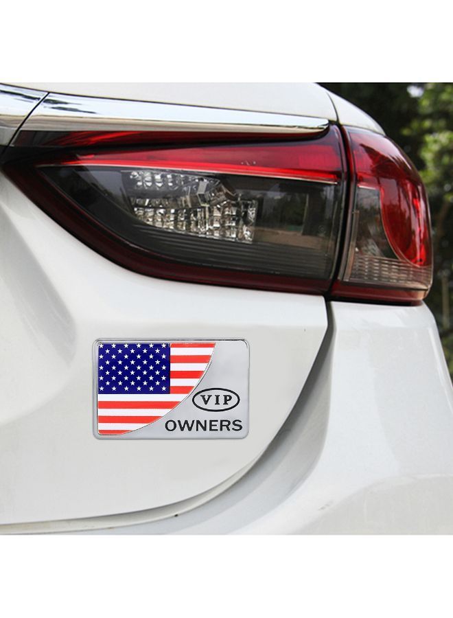 NIBEMINENT USA Flag Rectangle Shape VIP Metal Decorative Sticker - Image 4