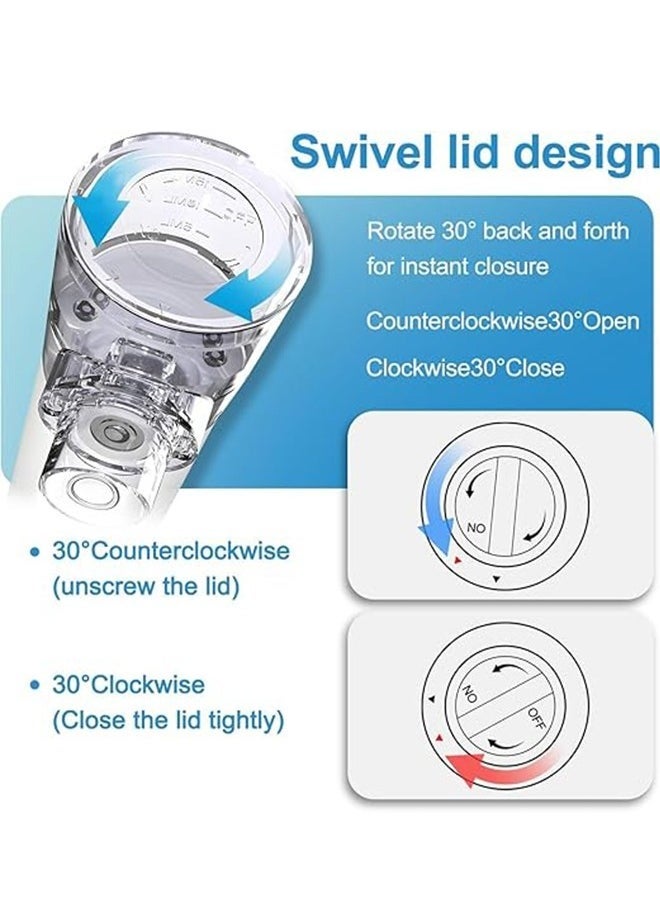 New Mini Nebulizer Machine for Adults & Kids, Upgrade Portable Nebuliser USB Rechargeable Handheld Nebuliser with 2 Mask, 2 Adjustable Atomization Steam Inhaler for Home, Reusable, Silent and Ultrasonic Micro-grid Electronic Atomizer
