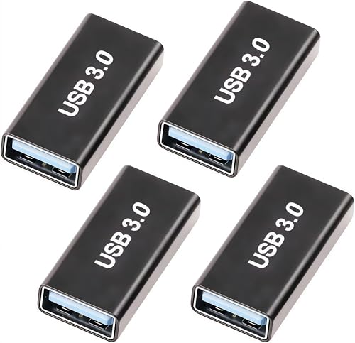 Pastall 4Pack USB Female to Female Adapter for Connecting Two USB Male Ends Devices, Compatible with MacBook Pro/Air, IPad Pro Google Pixel,Apple Etc. - Image 1