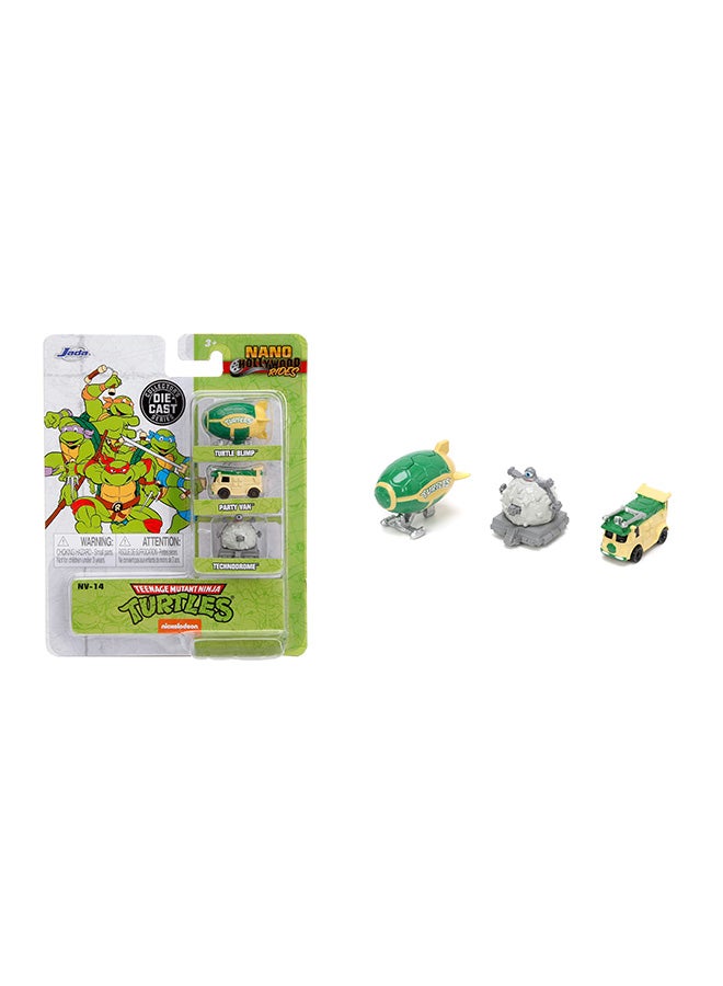 JADA Ninja Turtles 3 Pack Nano Cars - Image 1
