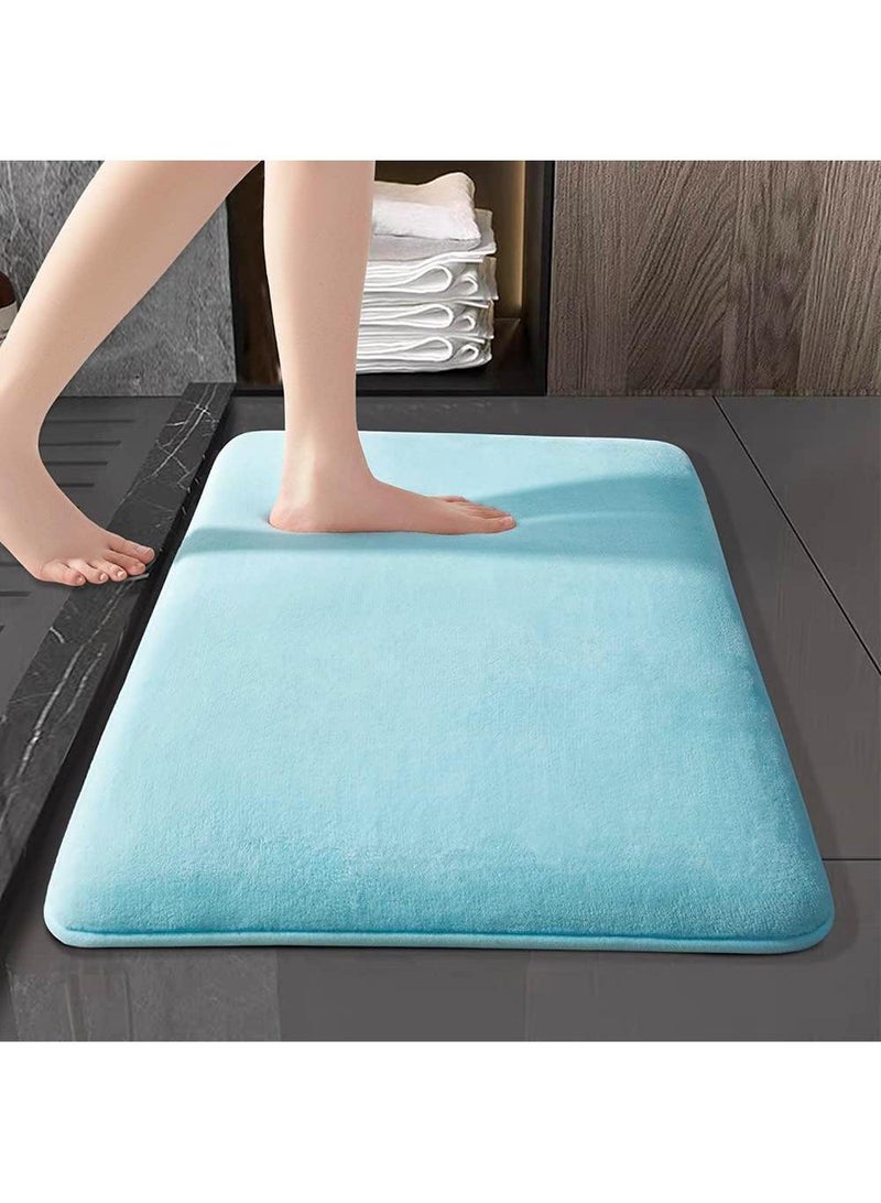 general 50*80cmThickened Plain Flannel Household Non Slip Absorbent Carpet - Image 1