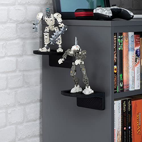 Brainwavz Screwless Floating Shelf Mount for Security Cameras Baby Monitors Speakers Plants Toys & More, Universal Holder Strong Adhesive, 114m x 112mm (UM160) (Black) - Image 2