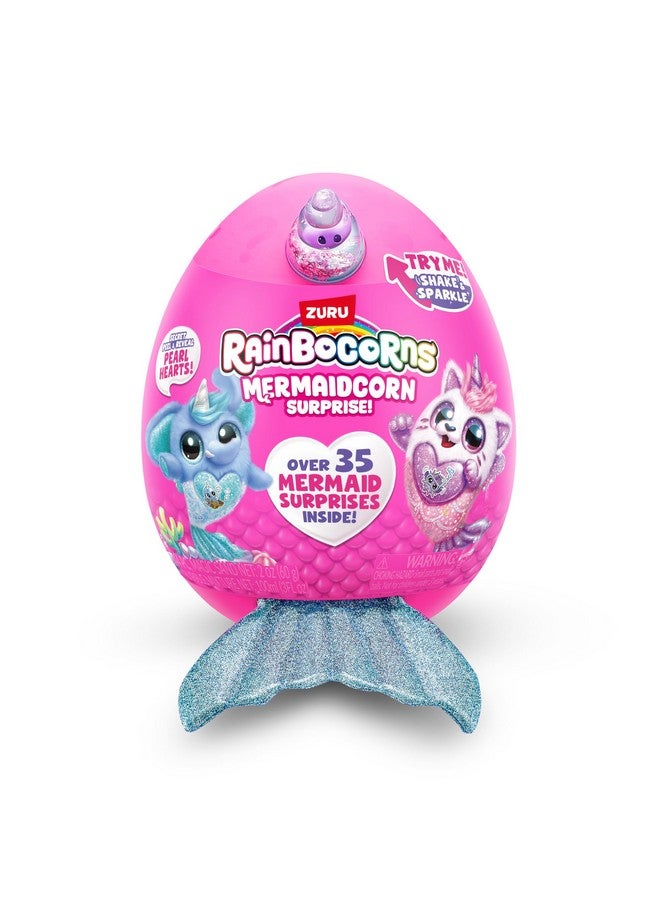 Rainbocorns Rainbocorns Mermaidcorn (Bunny) by ZURU, Collectible Plush, Mermaid Surprises, Cuddle Plush Stuffed Animal, Surprise Egg, Stickers, Magic Sands & Bubble Mixture, for Girls 3+ Up - Image 2