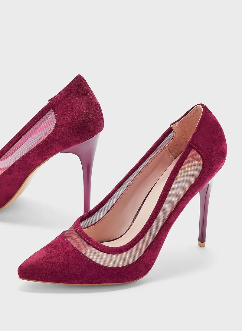 ELLA Sheer Detail Pointed Pump