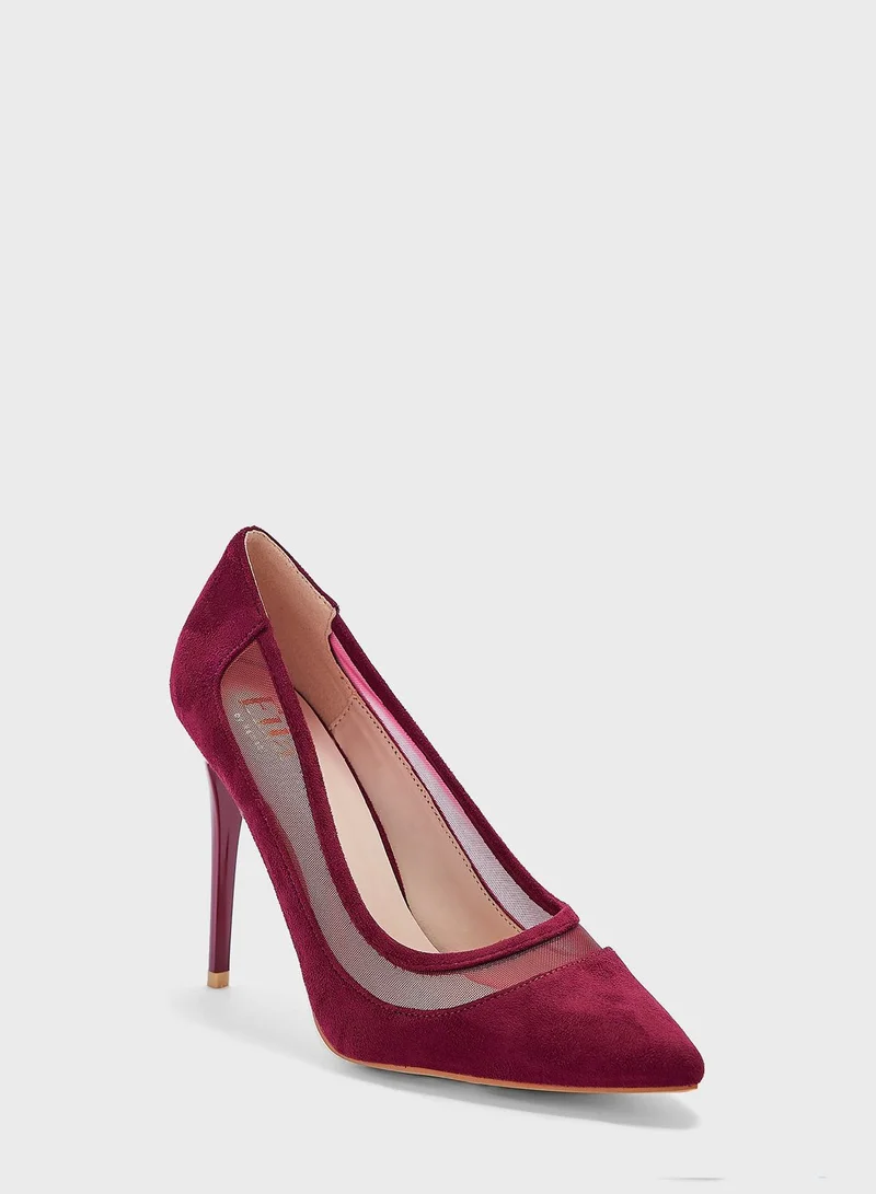 ELLA Sheer Detail Pointed Pump