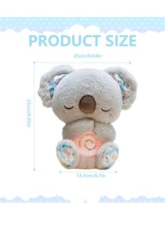 D&L Anxiety Relief Koala Plush Cuddly Toy Soothing Koala Bear Cute Calming Otter Rest Calming Sleep Bear For Baby Plush Anxiety Relief Koala With Sensory Details Music Lights And Rhythmic Breathing Motion  - Image 2