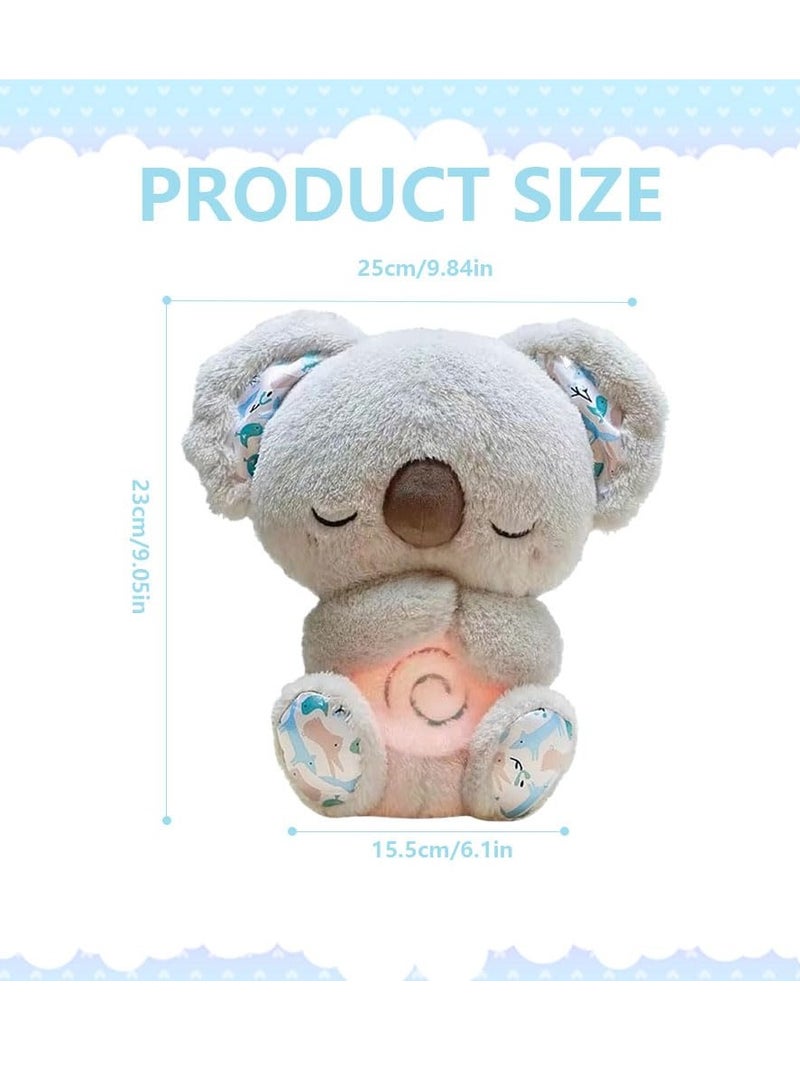 D&L Anxiety Relief Koala Plush Cuddly Toy Soothing Koala Bear Cute Calming Otter Rest Calming Sleep Bear For Baby Plush Anxiety Relief Koala With Sensory Details Music Lights And Rhythmic Breathing Motion - Image 2