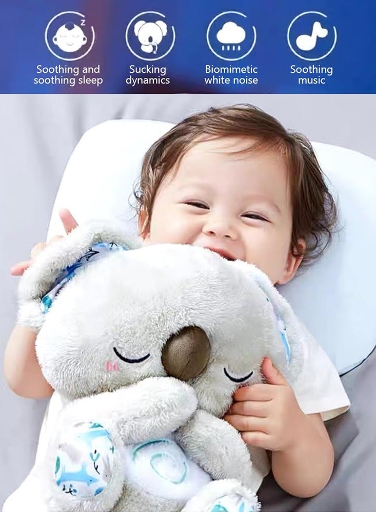 D&L Anxiety Relief Koala Plush Cuddly Toy Soothing Koala Bear Cute Calming Otter Rest Calming Sleep Bear For Baby Plush Anxiety Relief Koala With Sensory Details Music Lights And Rhythmic Breathing Motion - Image 3