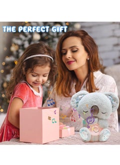 D&L Anxiety Relief Koala Plush Cuddly Toy Soothing Koala Bear Cute Calming Otter Rest Calming Sleep Bear For Baby Plush Anxiety Relief Koala With Sensory Details Music Lights And Rhythmic Breathing Motion  - Image 5