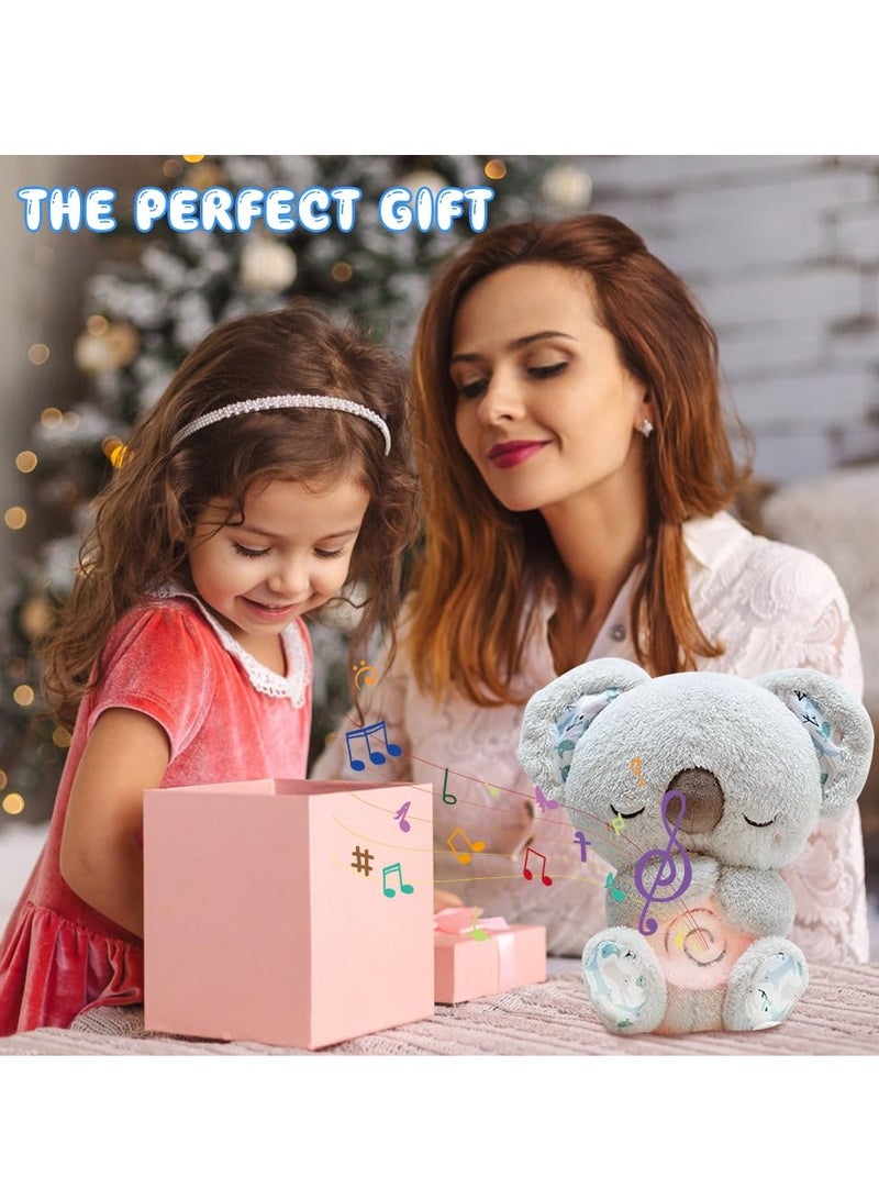 D&L Anxiety Relief Koala Plush Cuddly Toy Soothing Koala Bear Cute Calming Otter Rest Calming Sleep Bear For Baby Plush Anxiety Relief Koala With Sensory Details Music Lights And Rhythmic Breathing Motion - Image 5