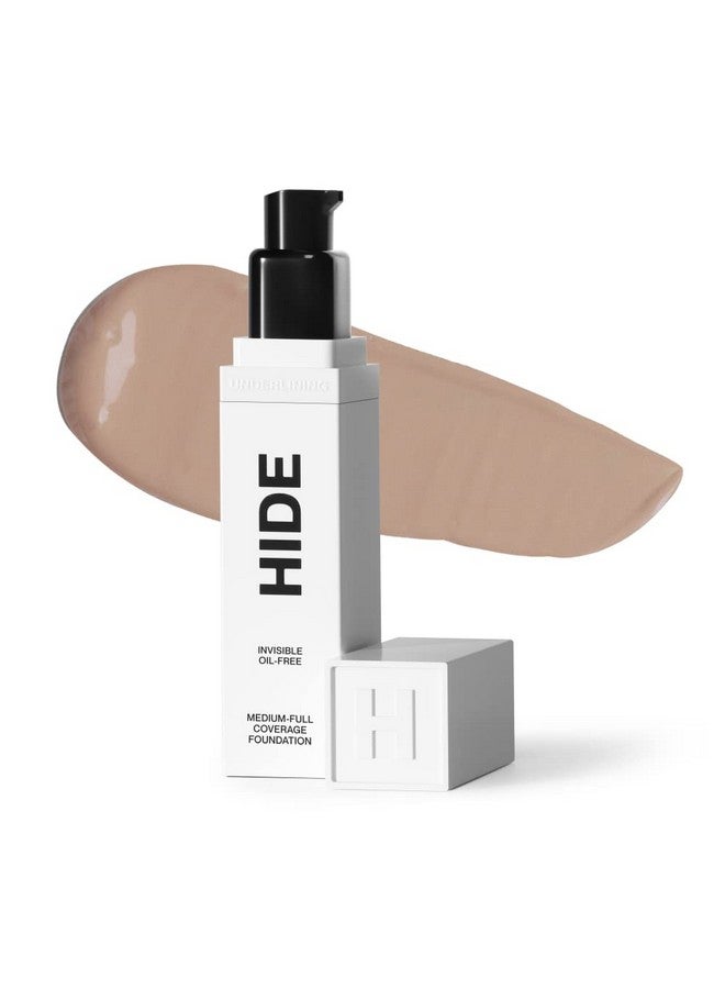 HIDE PREMIUM Liquid Foundation, Multi-Use Waterproof Foundation, Medium/Full Coverage Foundation, Shades for All Skin Types (See Shade Finder), Light Beige, 1 fl oz