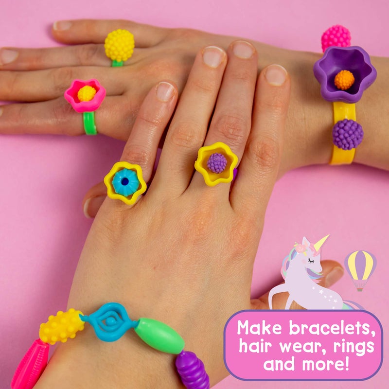 Just My Style Make & Believe Unicorn Pop Beads, 500+ Snap-Together, DIY, Bead Kit for Girls, Jewelry Set, Great Travel & On The Go Activity for Kids Ages 4, 5, 6, 7, 8 - Image 4