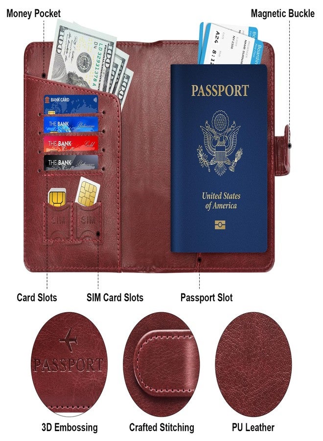 Herain Passport Holder for Travel Cruise Essentials, Passport Cover Wallet Case Women Men, RFID Passports Book Holders Travels Gifts Must Haves Accessories - Image 4