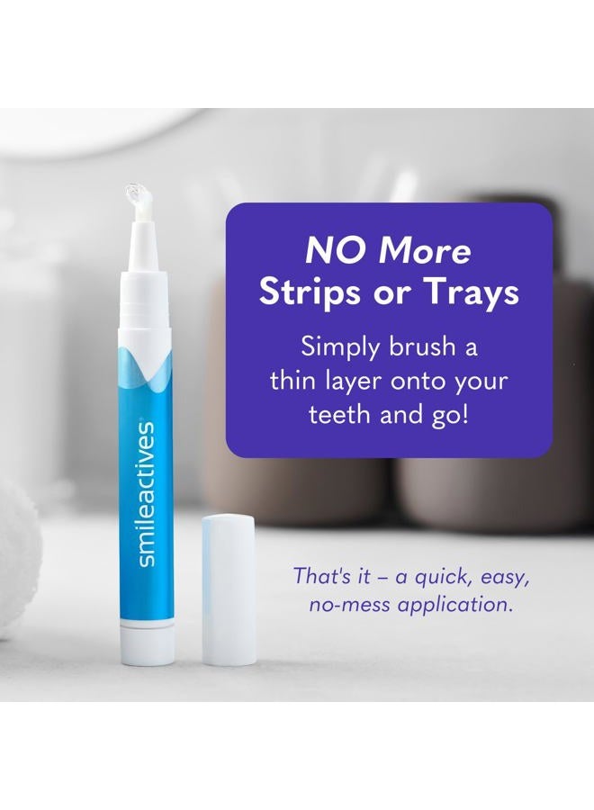 Smileactives Advanced Teeth Whitening Pens Hydrogen Peroxide Treatment with Vanilla Mint Flavor Duo/Travel Size 0. 11 Ounce Each - Image 4