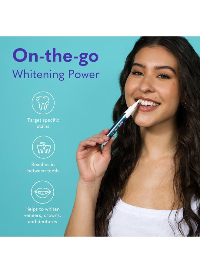 Smileactives Advanced Teeth Whitening Pens Hydrogen Peroxide Treatment with Vanilla Mint Flavor Duo/Travel Size 0. 11 Ounce Each - Image 2