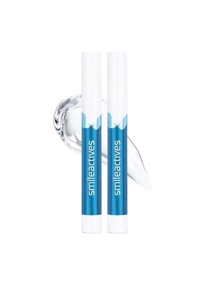 Smileactives Advanced Teeth Whitening Pens Hydrogen Peroxide Treatment with Vanilla Mint Flavor Duo/Travel Size 0. 11 Ounce Each - Image 1
