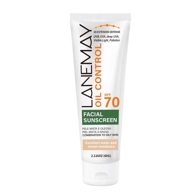 LANEMAY Oil-Control Facial Protective Cream SPF70, 60g, Waterproof & Sweat-Resistant for Combination Skin - Image 5
