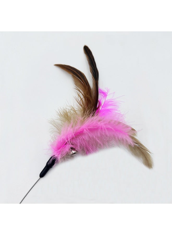 2 قطعة ألعاب القطط ذات الياقة الريشية للقطط ألعاب القطط القابلة للسحب مع طوق سيليكون ألعاب القطط التفاعلية المضحكة لعبة تمرين مضحكة للقطط أو القطط - Image 3