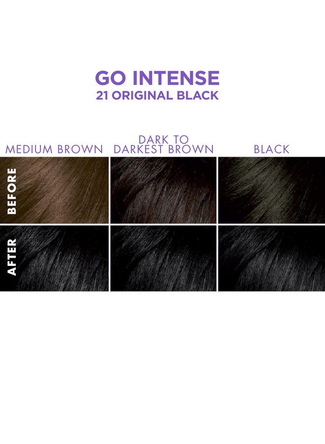 SoftSheen-Carson Dark And Lovely Ultra Vibrant Permanent Hair Color Go Intense Hair Dye For Dark Hair With Olive Oil For Shine And Softness Original Black - Image 2