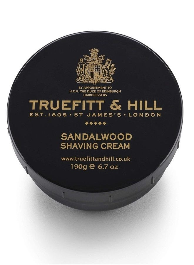 Truefitt & Hill Shaving Cream Bowl - Sandalwood | Smooth Glide for Incredibly Close, Yet Comfortable Hydrating Shave, 6.7 ounces  - Image 2