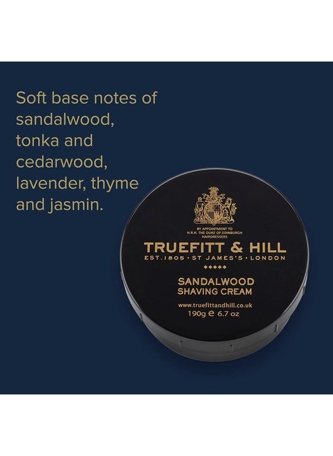 Truefitt & Hill Shaving Cream Bowl - Sandalwood | Smooth Glide for Incredibly Close, Yet Comfortable Hydrating Shave, 6.7 ounces  - Image 4