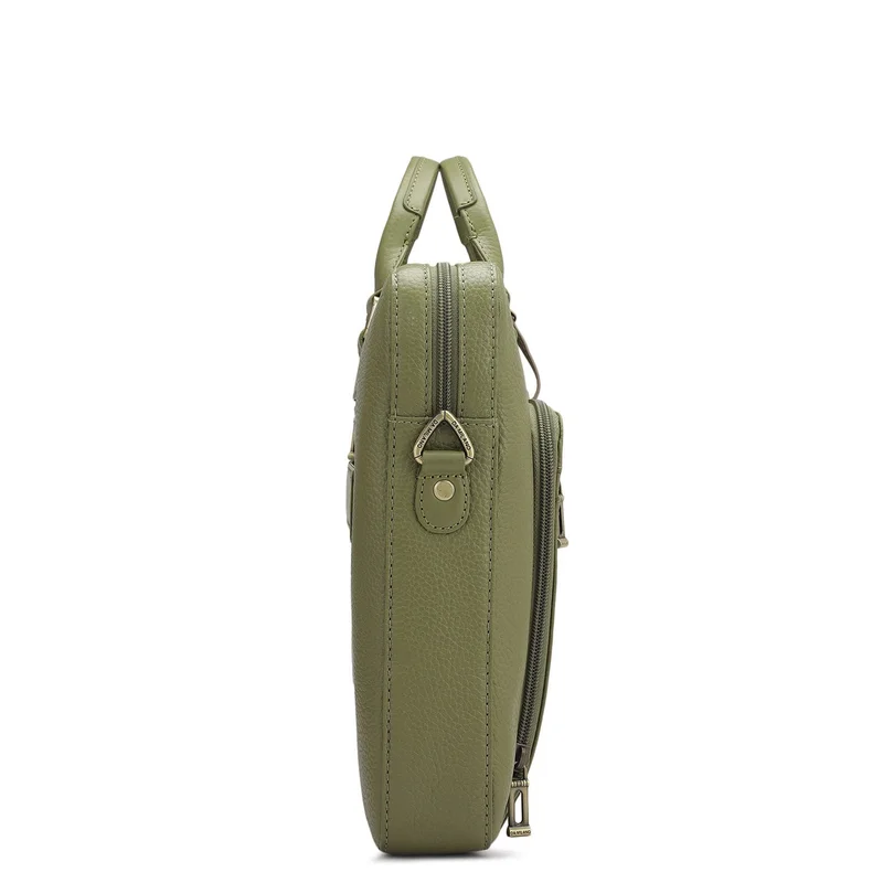 Da Milano  Wax Leather Laptop Sleeve - Fern  | Best Price UAE