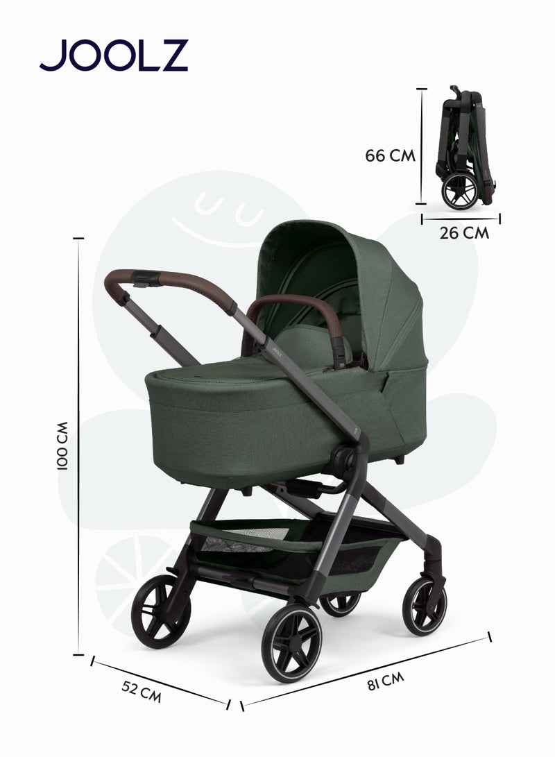 جولز عربة الأطفال جُولز هَب² المدمجة | خفيفة الوزن، مناسبة للحياة العصرية، طي بيد واحدة، مقعد قابل للانعكاس والاستلقاء، راحة لجميع الفصول، مظلة حماية من الشمس، تعليق سلس بأربع عجلات، لون أخضر غابي - Image 5