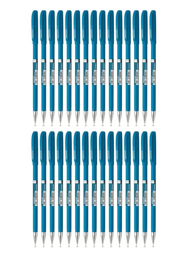 Hauser Aerox 0.6 mm Ball Pen Box Pack | Light Weight Body With Comfortable Grip | Low-Viscosity Ink For Smudge Free Writing | Blue Ink, Pack of 30 Pens - Image 3