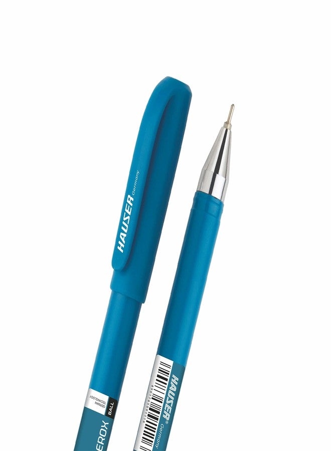 Hauser Aerox 0.6 mm Ball Pen Box Pack | Light Weight Body With Comfortable Grip | Low-Viscosity Ink For Smudge Free Writing | Blue Ink, Pack of 30 Pens - Image 5