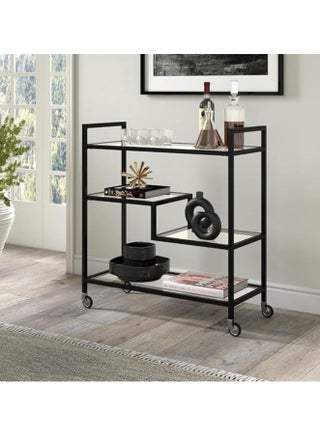 Metal Serving Trolley for Home Restaurant and Hospitality Rolling Cart For Tea Service Cart with Lockable Wheels 3 Tiers Home Serving Cart Kitchen Storage - pzsku/Z924AEC0A4D2521B0C48BZ/45/_/1715857462/e2f9f8e0-f7e5-4233-8641-c22f611dcf30