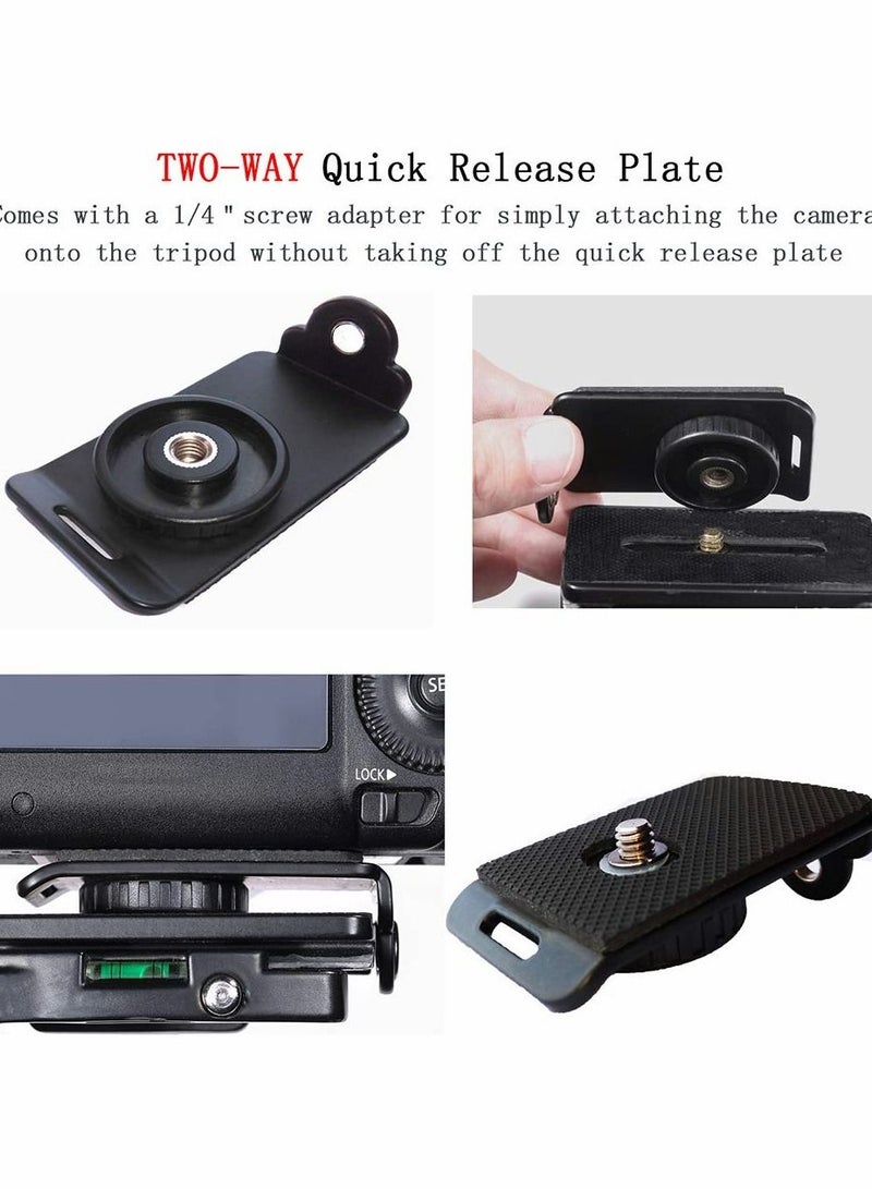 KASTWAVE Camera Strap Double Shoulder Camera Strap Harness Quick Release Adjustable Dual Camera Tether Strap with Safety Tether and Lens Cleaning Cloth for DSLR SLR Camera focus - Image 5