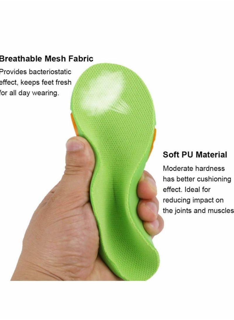 Excefore - Orthotic Insole, Kids Orthotic Cushioning Arch Support Shoe Insoles, Children Pu Foam Inserts for Flat feet, Plantar Fasciitis, Feet Heel Pain Relief, High Arch Support for Men Women (36-39) - Image 1