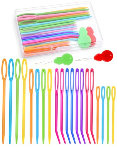 Bupete 25 Pcs Yarn Needles Set Tapestry Needle Crochet Needle for Yarn Darning Needle Plastic Needles for Yarn Weaving Needles Large Eye Blunt Knitting Needles for Sewing Knitting Crochet - Image 1