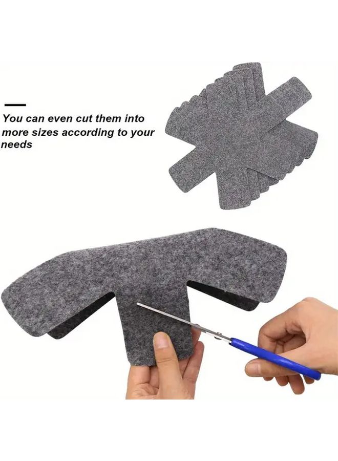 Gray Felt Pot Pan Protectors Set Of 12 Stackable Non Stick Kitchen Storage Separators - Image 4