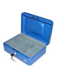 FIS FIS Cash Box with Key 10 Inch, Matt Finish Blue Color - FSCPTS0025BL  - Image 2