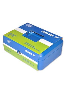 FIS FIS Cash Box with Key 10 Inch, Matt Finish Blue Color - FSCPTS0025BL  - Image 3