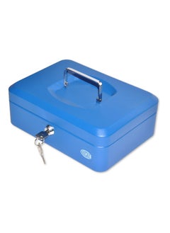 FIS FIS Cash Box with Key 10 Inch, Matt Finish Blue Color - FSCPTS0025BL  - Image 1