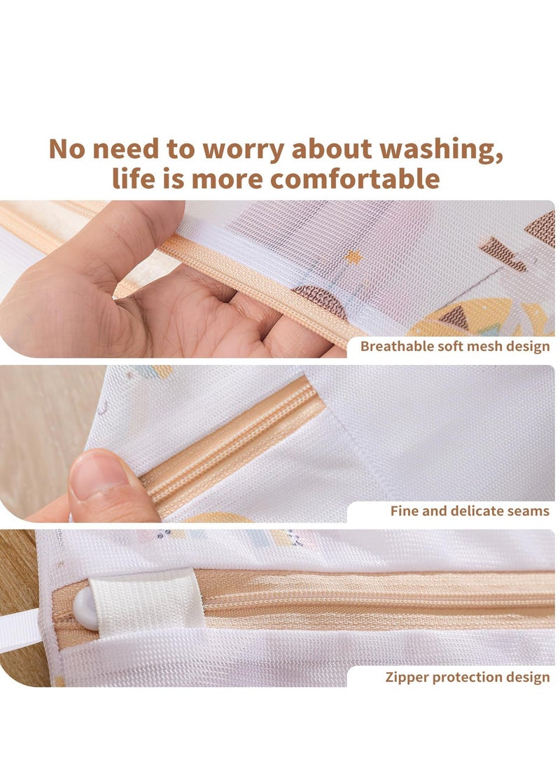Medium Lingerie Wash Bags with Hanging Loop - Mesh Bags for Laundry, with Premium Zipper, for Blouse, Socks, Bra, Travel Organization Bag (3 Medium)  - Image 3