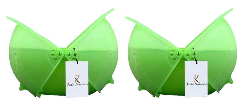 Kuber Industries 2 Piece Plastic Fruit Vegetable Washing Basket Set - Image 1