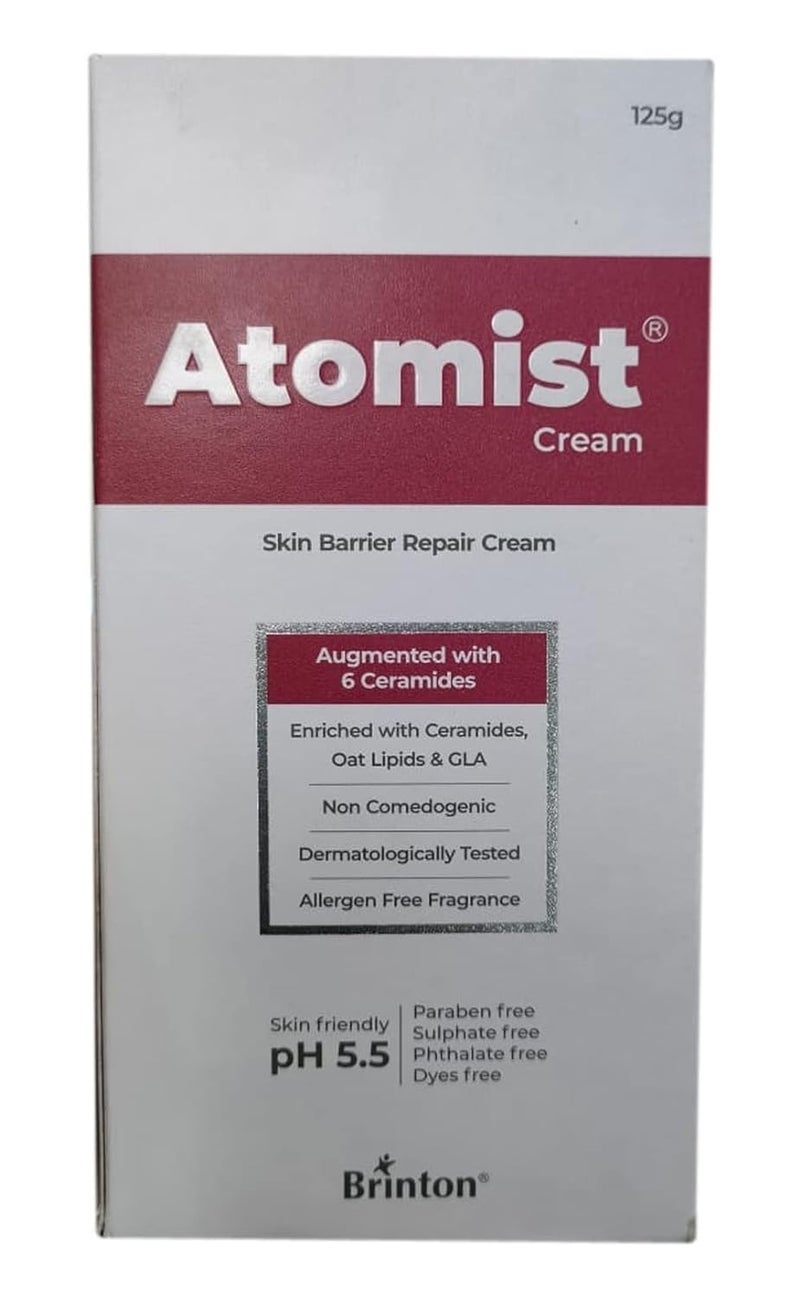 Brinton Brinton Atomist Skin Barrier Repair Cream 125 gm Enriched with Ceramides Oats Lipids GLA x Pack of 3 - Image 4